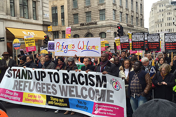 Image result for stand up to racism refugees welcome