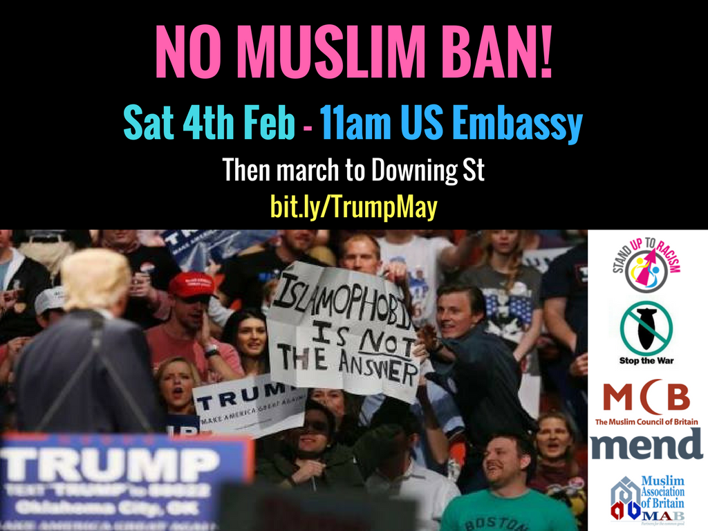 London 4 February anti-Trump demonstration poster