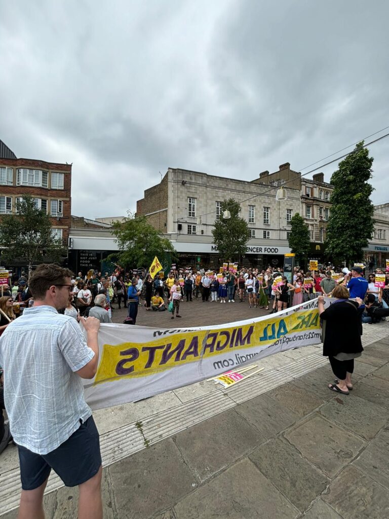 Around 300 today at Hackney sutr demo 10th august