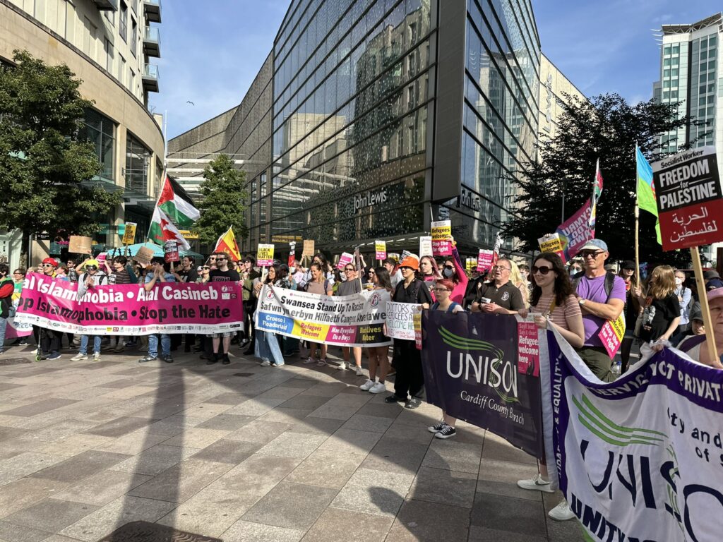 anti-fascist protests – cardiff stop the far right protest 4th august
