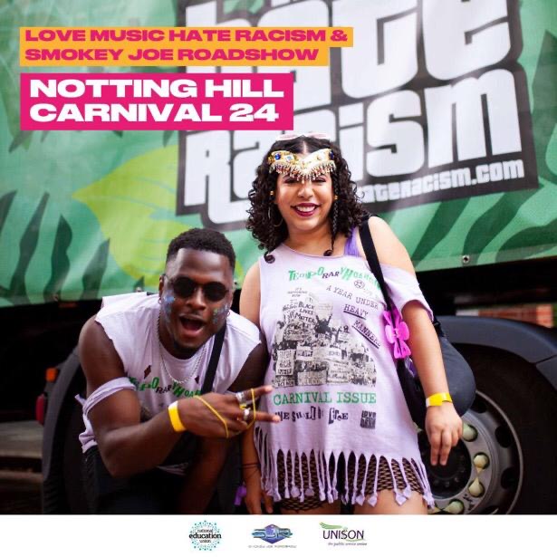Join the Love Music Hate Racism float at Notting Hill Carnival Join the Love Music Hate Racism float at Notting Hill Carnival