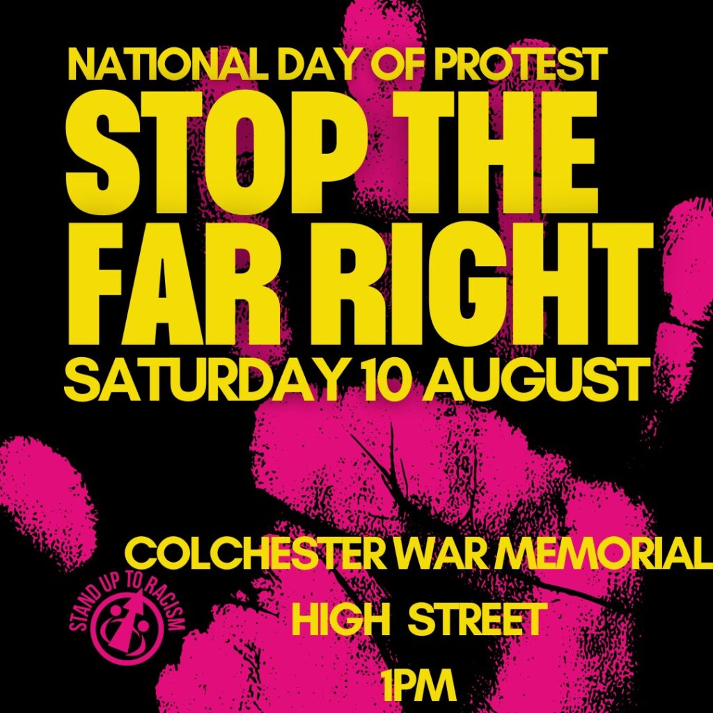 colchester national day of protest 10th august