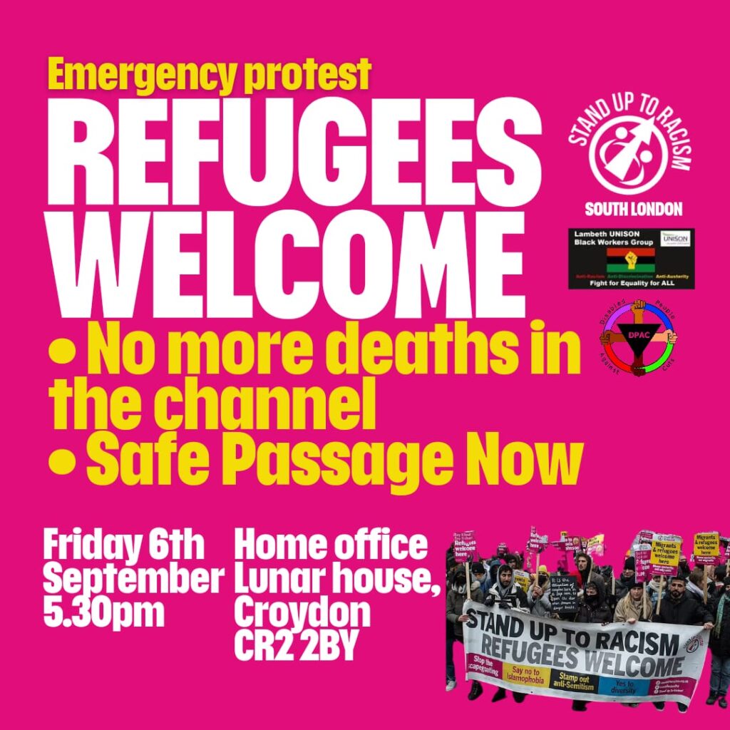 croydon south london safe passage now protest 6th september