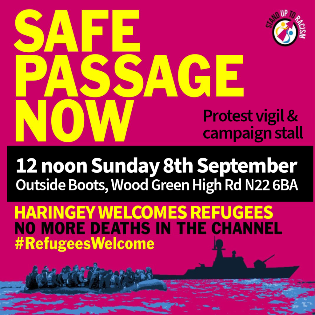 haringey sutr safe passage now sunday 8th september