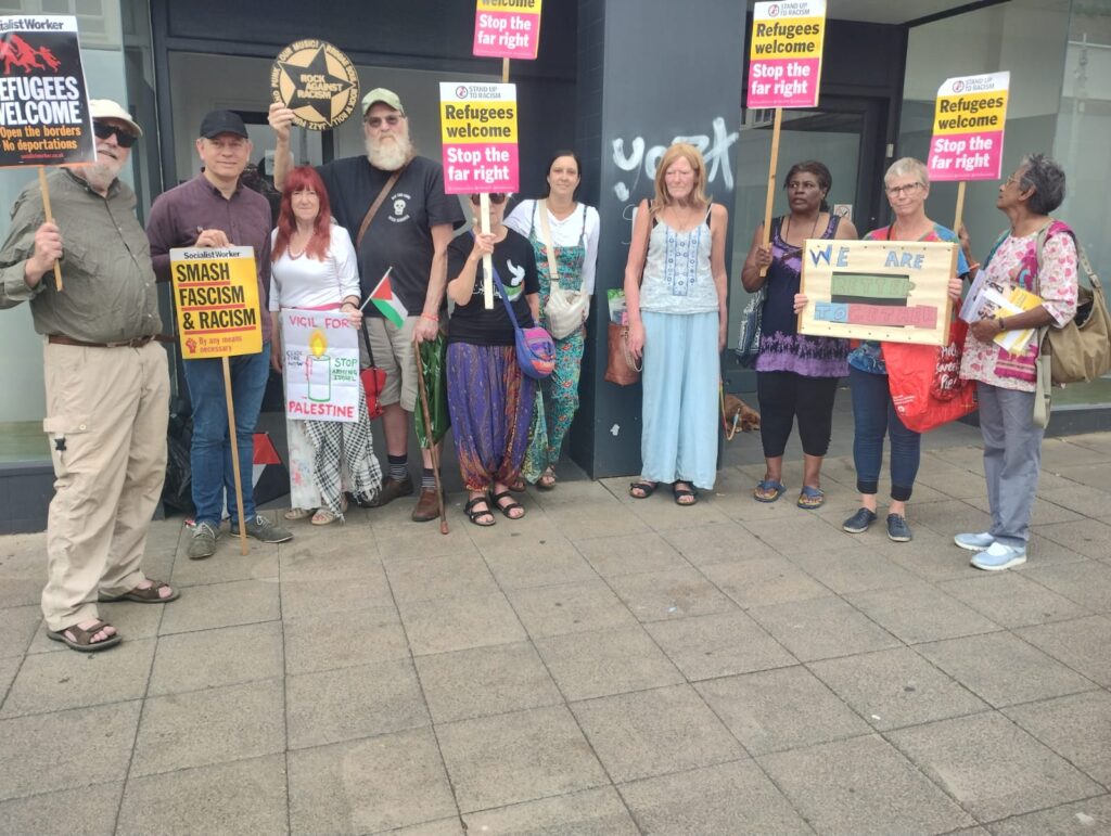 lowestoft sutr and psc anti-racism protest 10th august