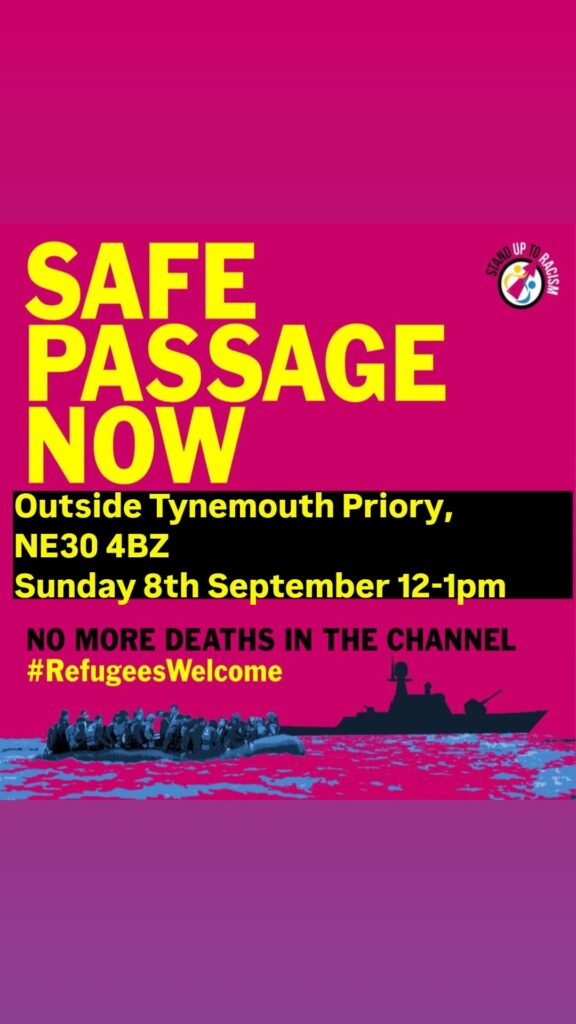 north tyneside sutr safe passage now protest 8th september
