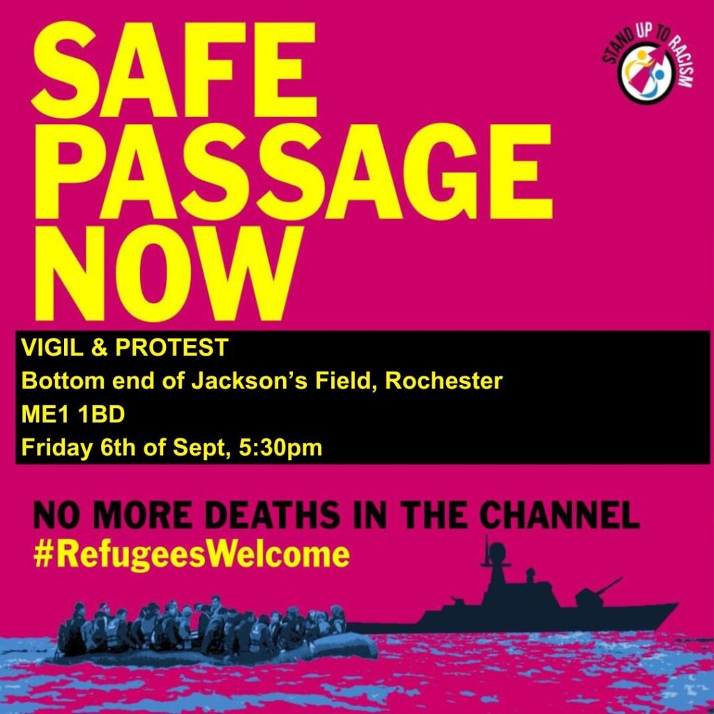 rochester safe passage now vigil 6th september 5.30pm