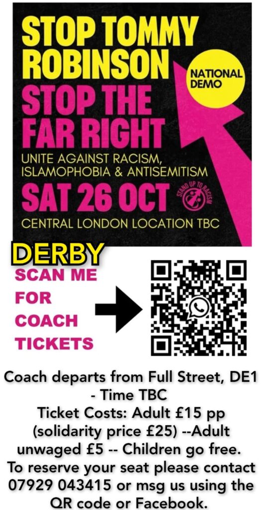 derby sutr coach for 26th oct