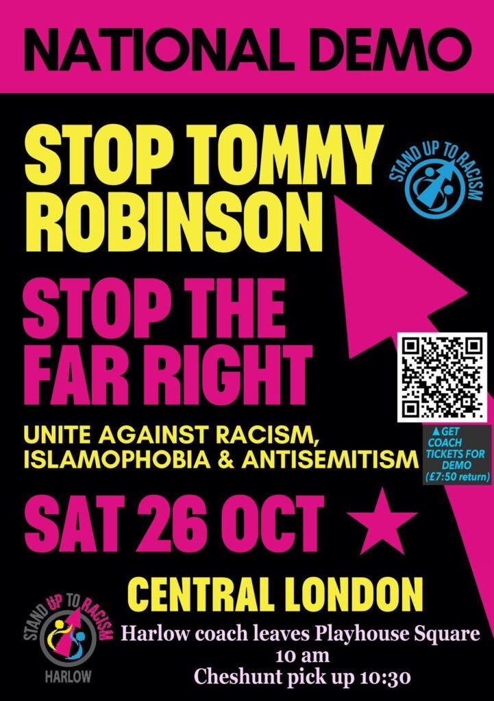 harlow sutr coach details for 26th oct