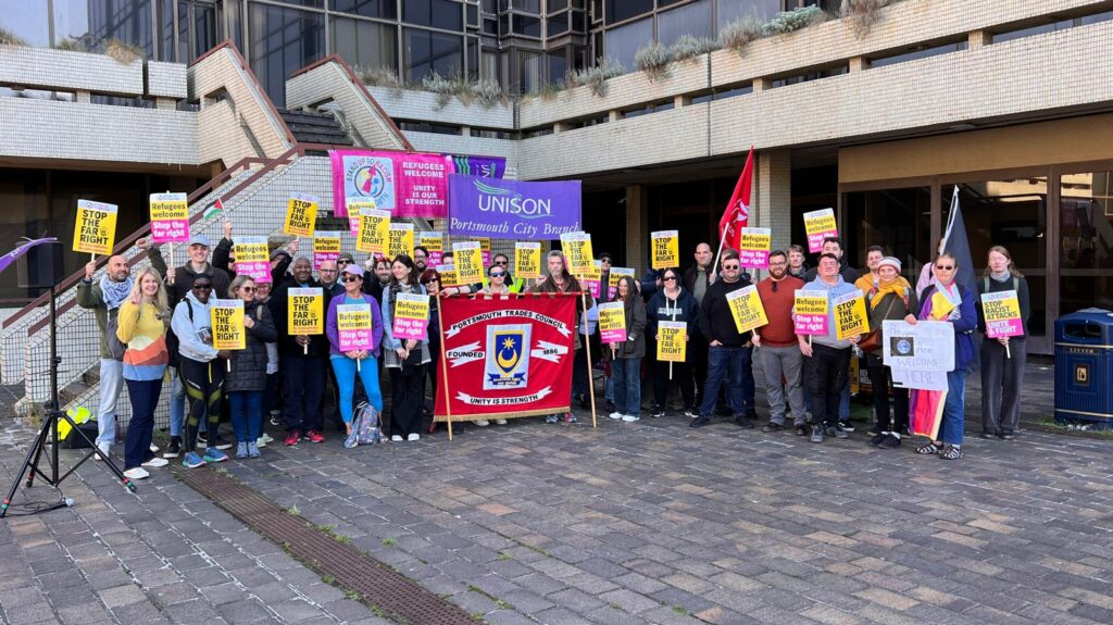 portsmouth sutr protest 28th september 2024