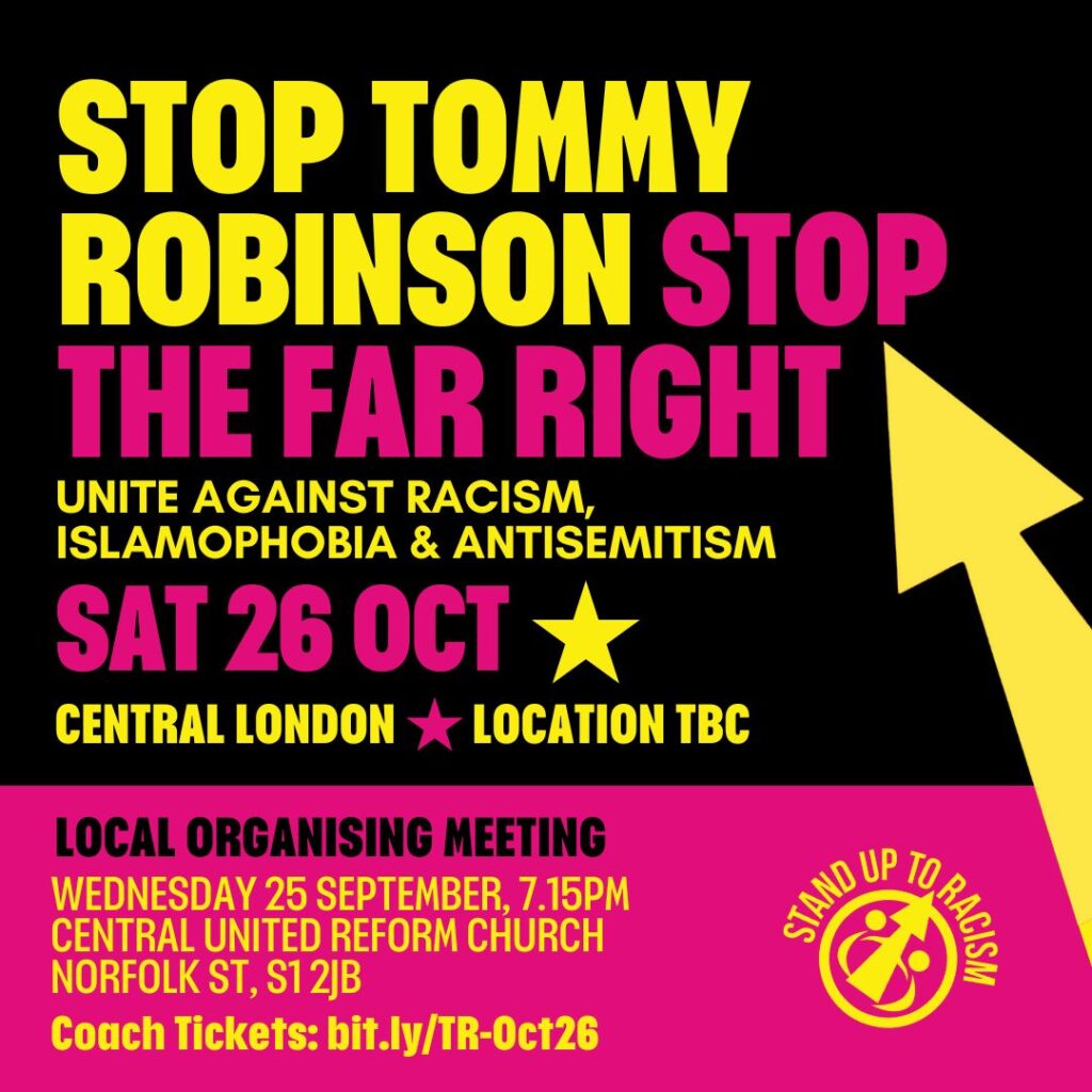 sheffield sutr organising meeting and coach details