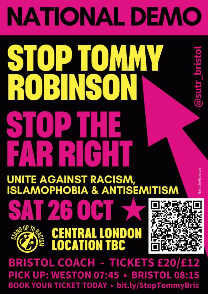 bristol coach to london 26th oct demo