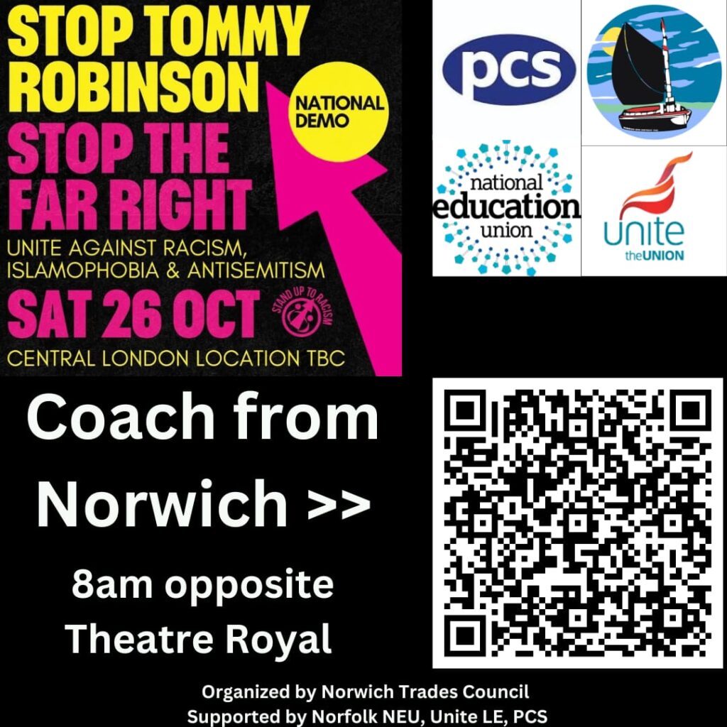 norwich sutr 26th oct coach qr