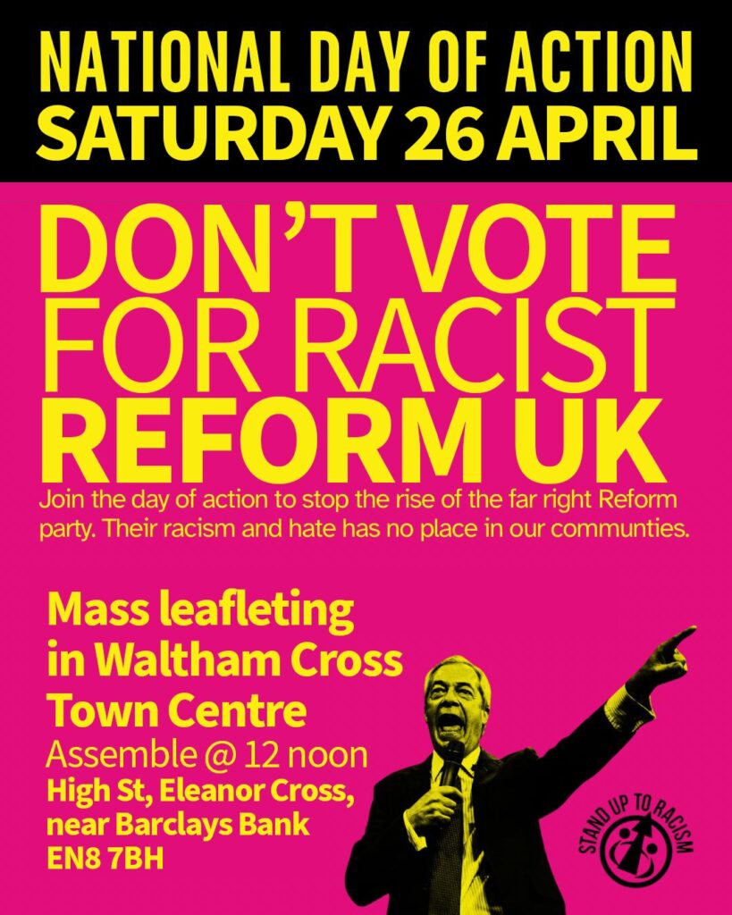 waltham cross sutr stop reform uk - day of action 26 april