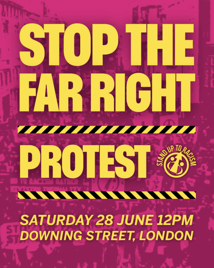 stop the far right saturday 28 june downing st