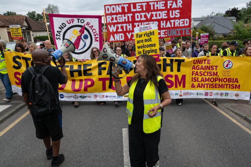 epping counter protest against far right 27th july pic credit guy smallman