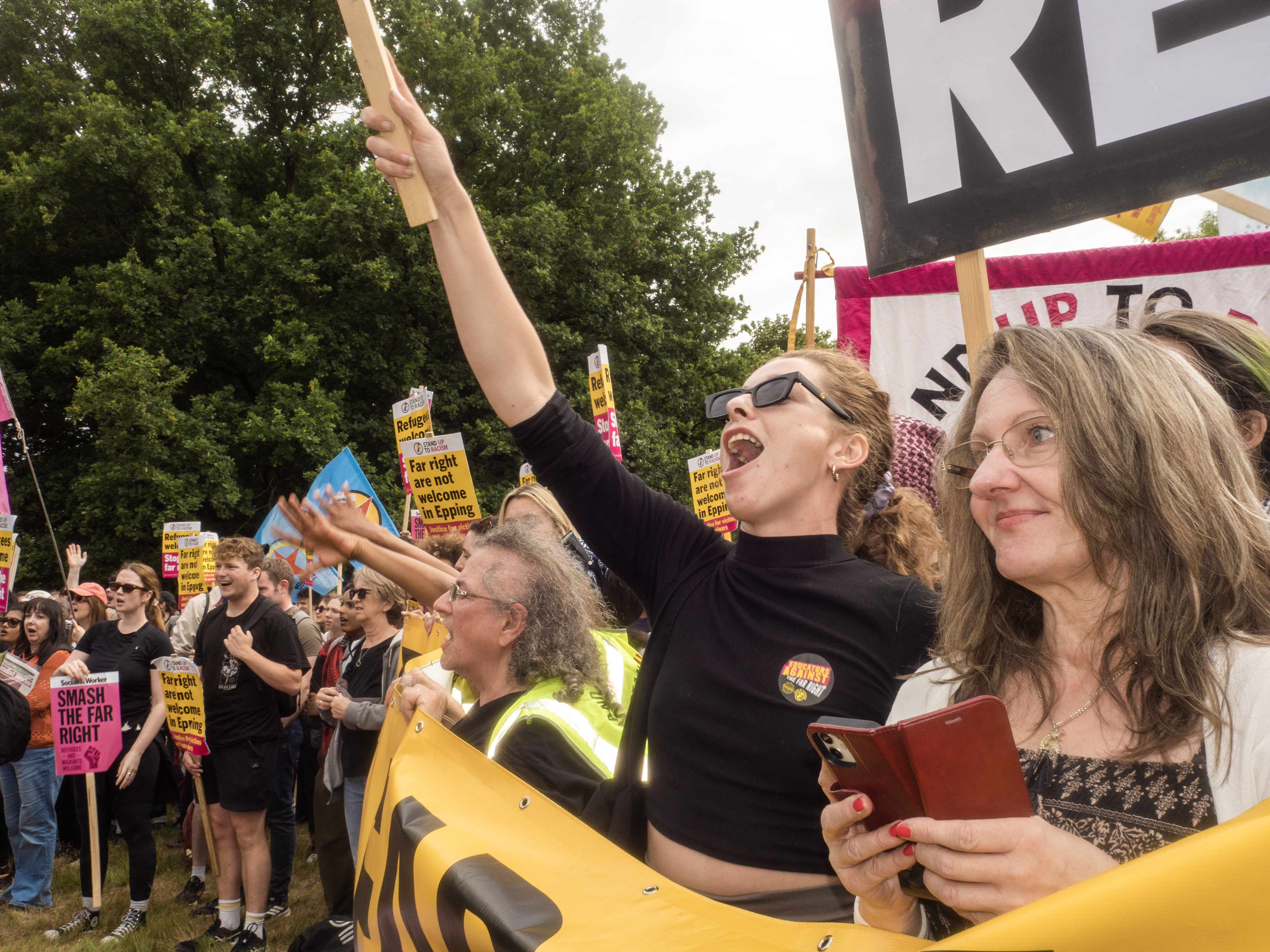 Epping stop the far right counter demo 27th July 02 – Pic Credit Cameron Merritt