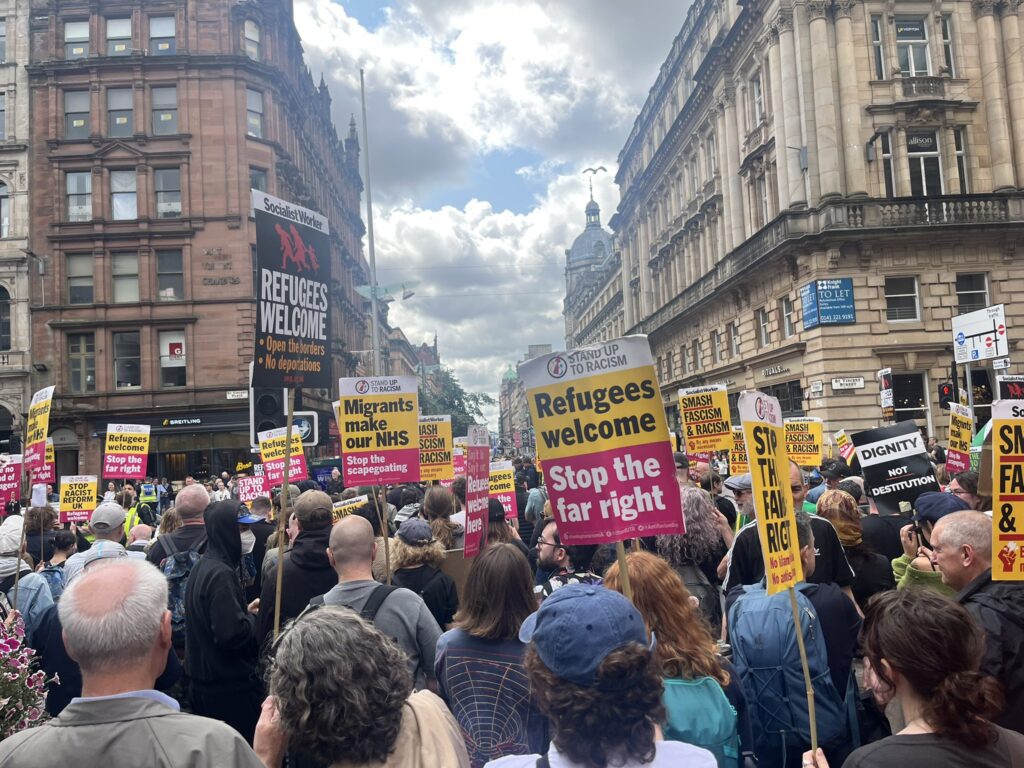 glasgow anti-racist stop fascists in glasgow