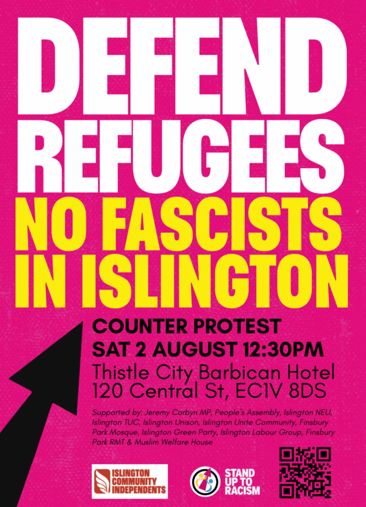 islington counter demo 2nd august