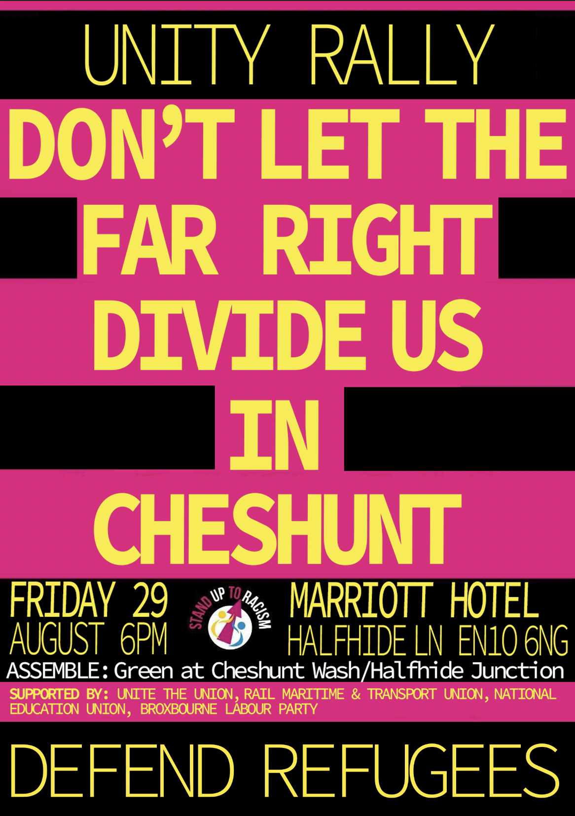 cheshunt unity rally 29th august