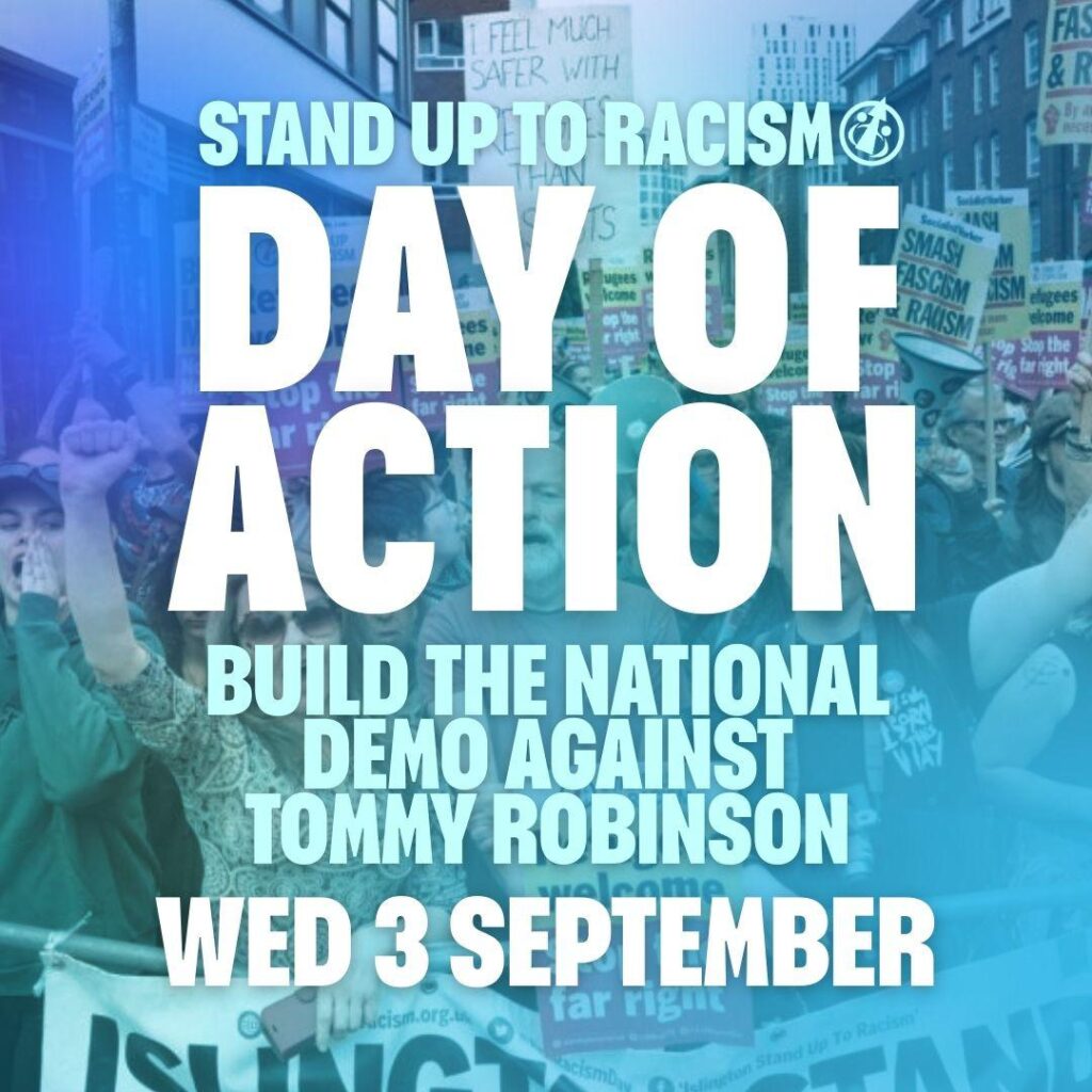 day of action 3 september blue graphic