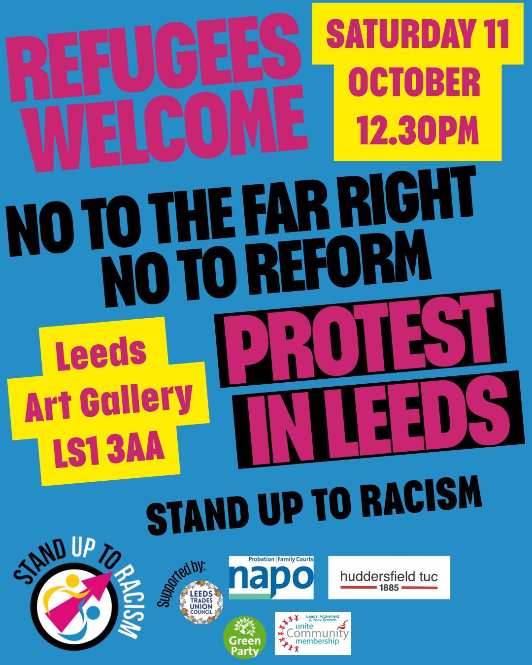 leeds 11 oct refugees welcome demo updated