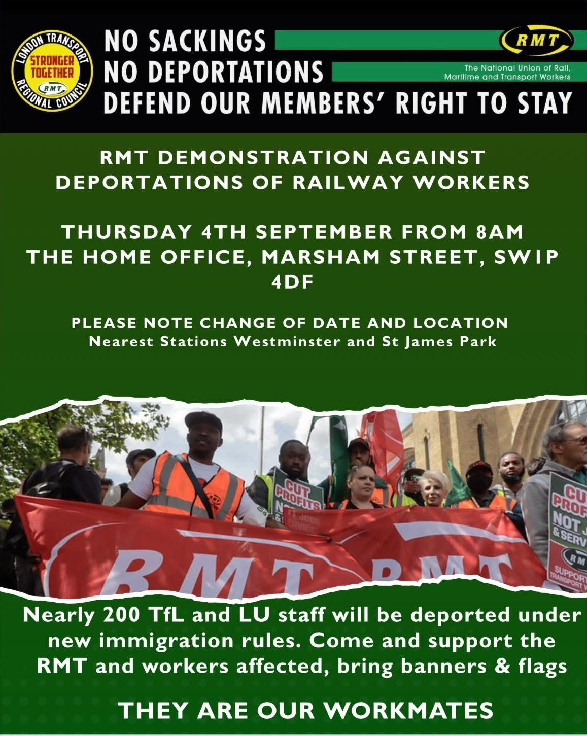 RMT demo against deportation of rail workers 4th sept v2
