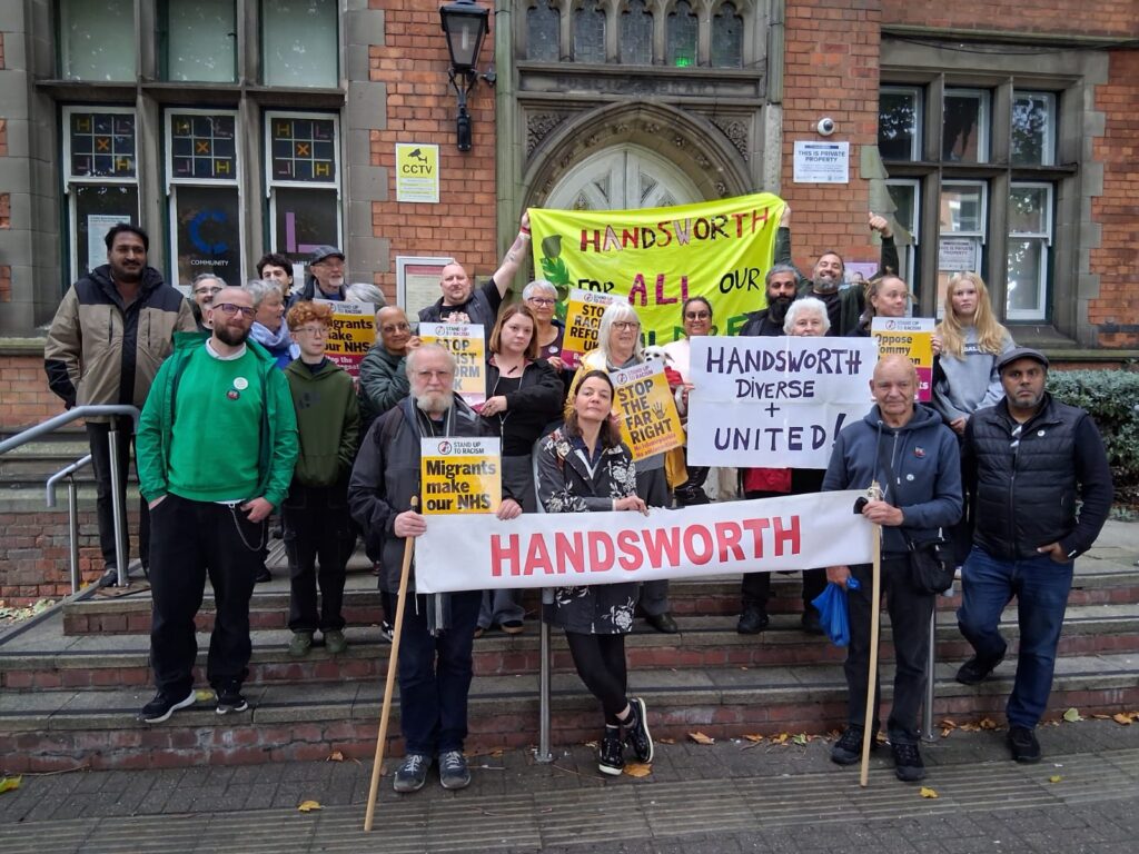 handsworth oppose jenrick racism - tues 7th