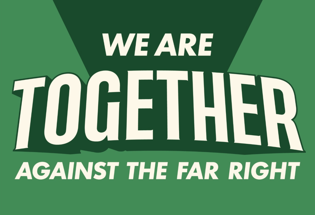 together against the far right - landscape