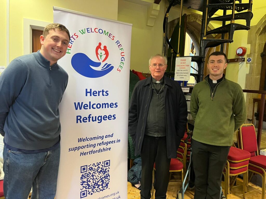 cllr sean waters Father Jake Pass of Christ Church, Waltham Cross, and Father John of Our Lady of the Immaculate Conception and St Joseph, Waltham Cross