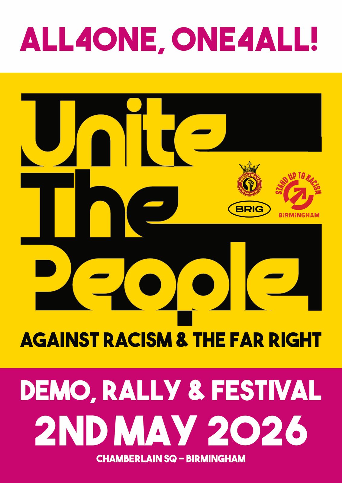 birmingham unite the people demo 2nd may 2026