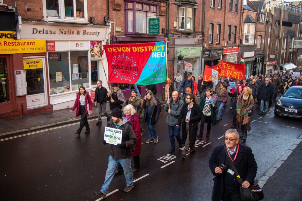 exeter antifascists and antiracists massively outnumber tenconi ukip fascists