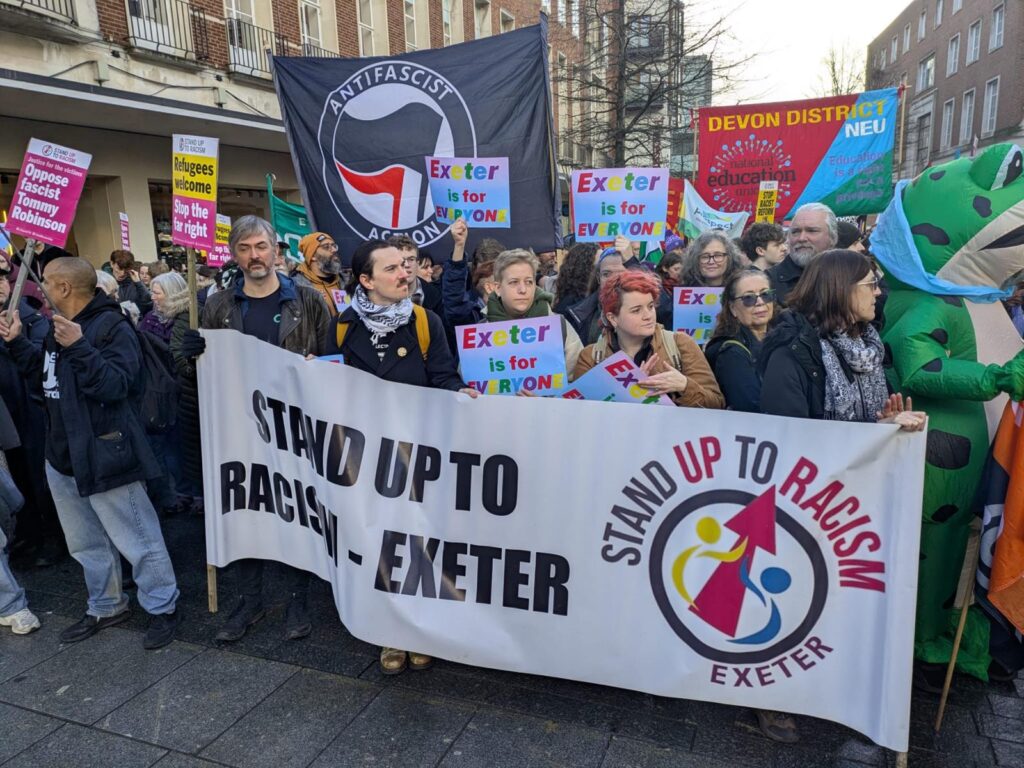 exeter antifascists and antiracists massively outnumber tenconi ukip fascists