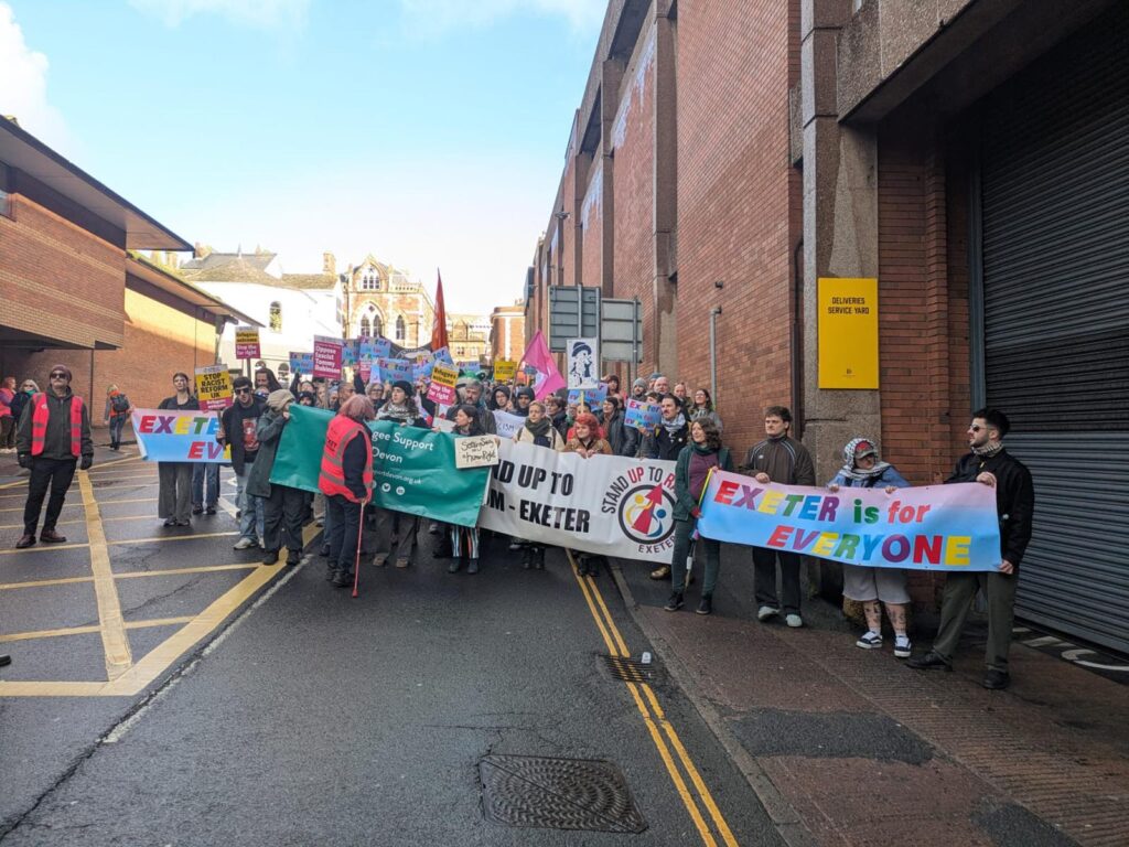 exeter antifascists and antiracists massively outnumber tenconi ukip fascists