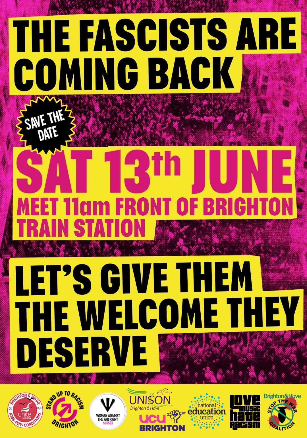 brighton anti-fascist 13th june