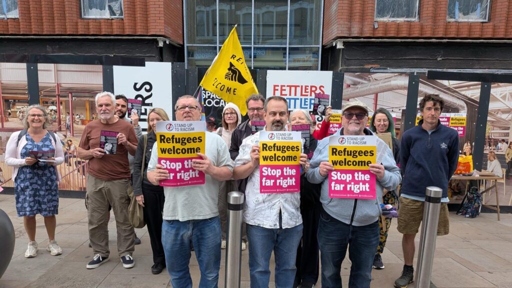 campaigning against Reform UK in the manchester mayoral election